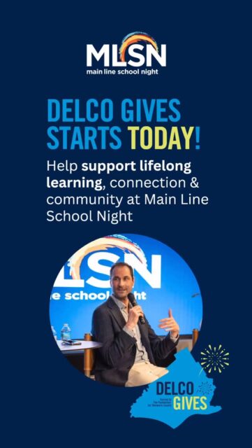 Delco Gives starts today!

Main Line School Night is proud to be part of this countywide day of giving supporting nonprofits across Delaware County.

Your support helps sustain lifelong learning, meaningful connection, and enriching experiences for adults throughout our community. Throughout Delco Gives, nonprofits also have opportunities to receive bonus funding and special prizes, so every gift truly makes an impact.

We’d be so grateful for your support May 6–7.

Support MLSN: https://bit.ly/4cZRpYR
•
•
•
#DelcoGives #MainLineSchoolNight #LifelongLearning #DelawareCounty #Community